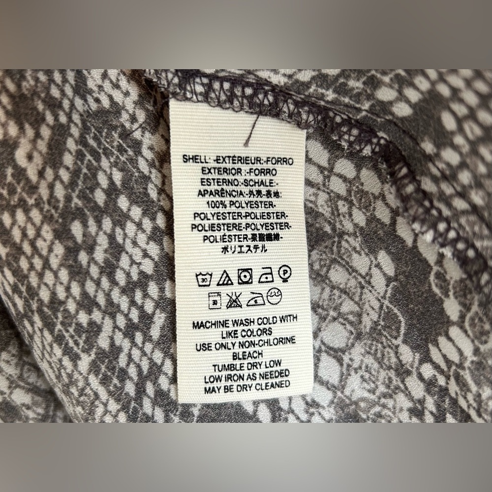 Free People Modern Muse Snakeskin Oversized High Low Long Sleeve Top - Picture 13 of 14